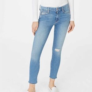 Mother looker ankle fray jeans